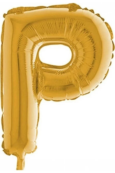 Pazariz P (gold) Harf Folyo Balon - 90 Cm - Altın Folyo Harf Balon ürün görseli 1
