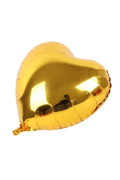 Pazariz Kalp Balon Folyo Sarı 45 Cm 18 Inç ürün görseli 1