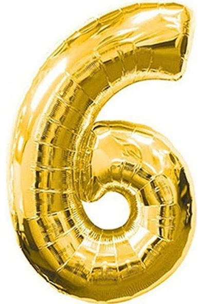 Pazariz Balon 6 Rakam Folyo Balon Gold 40'inch ürün görseli 1