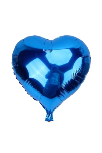 Pazariz Kalp Balon Folyo Mavi 45 Cm 18 Inç ürün görseli 1