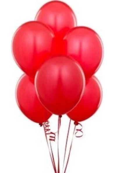 Pazariz 25 Adet Metalik Sedefli Parlak Kırmızı Balon (helyumla Uçan) ürün görseli 1