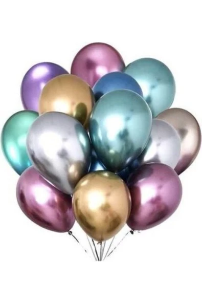 Pazariz Balon Krom Parlak 16 Inc Karışık Renkli 20 Adet ürün görseli 1