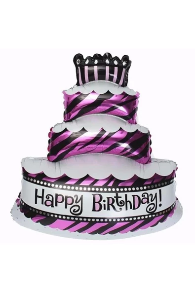 Pazariz Happy Birthday Pastalı Folyo Balon ürün görseli 1