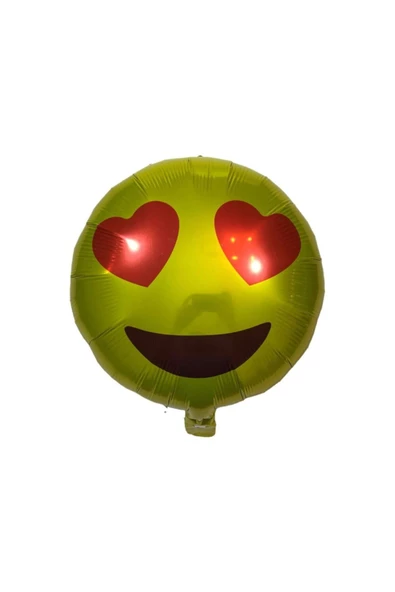 Pazariz Gözler Kalp Figürlü Folyo - Folyo Balon - Emoji Balon - 18 Inç ürün görseli 1