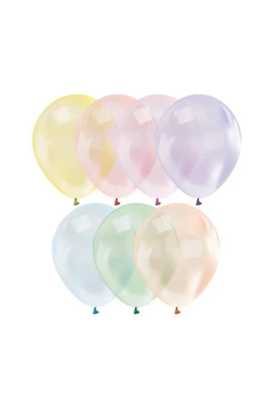 Pazariz Karışık Baskısız Ekstra Şeffaf Balon 100lü /12inç ürün görseli 1