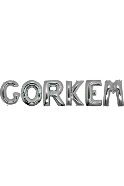 Pazariz Doğum Günü Görkem Gümüş Folyo Balon Set 40cm Isim Balon ürün görseli 1