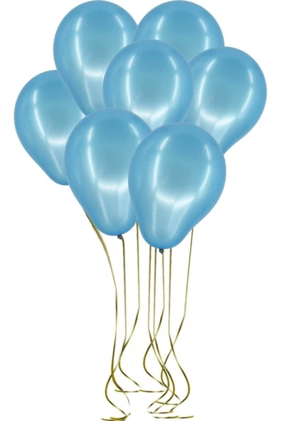 Pazariz 100'lü Lateks Metalik Balon Mavi ürün görseli 1