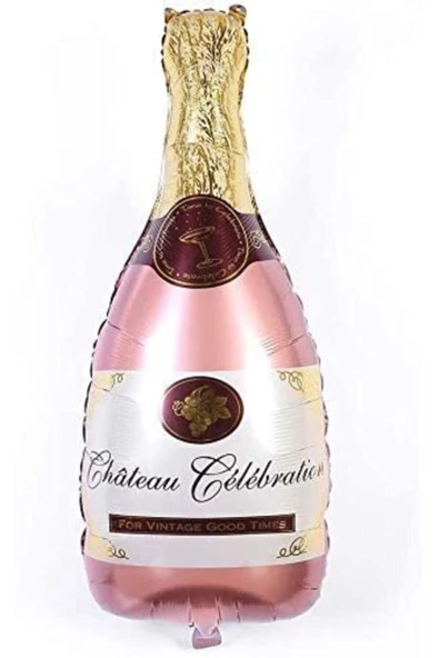 Pazariz Rose Gold Şampanya Şişesi Şekilli Folyo Balon ürün görseli 1