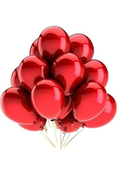 Pazariz Balon 100 Adet Metalize Balon Metalik Balon Kırmızı 16 Inç ürün görseli 1