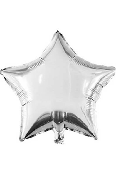 Pazariz Yıldız Folyo Balon Gümüş ürün görseli 1