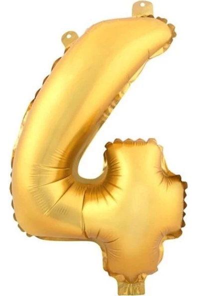 Pazariz 4 (gold) Rakam Folyo Balon - 90 Cm - Altın Folyo Rakam Balon ürün görseli 1
