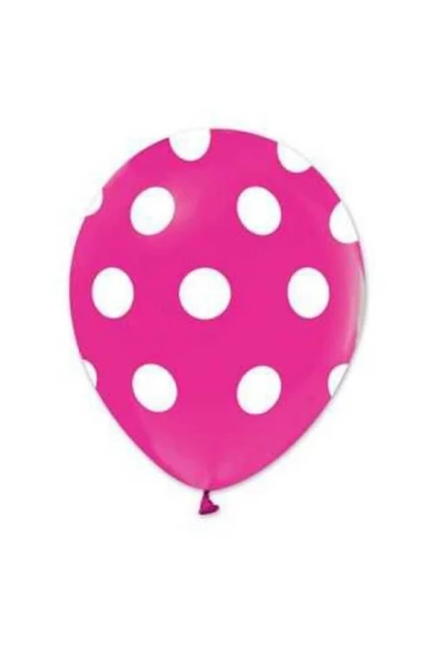 Pazariz Puantiyeli Fuşya Balon 5'li Paket ürün görseli 1