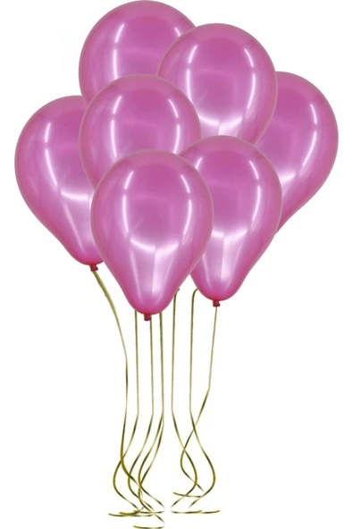 Pazariz 100'lü Lateks Metalik Balon Fuşya ürün görseli 1
