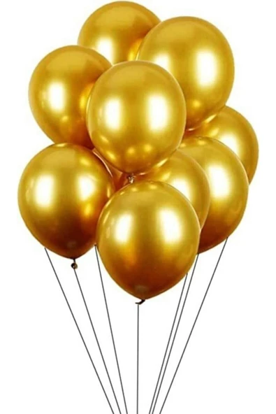 Pazariz 12 Inç Metalik Gold Balon 20'li ürün görseli 1
