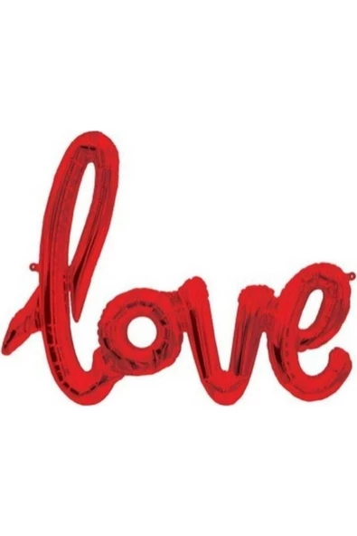 Pazariz Kırmızı Love Yazılı Folyo Balon ürün görseli 1