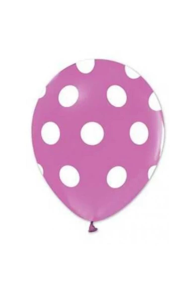 Pazariz Puantiyeli Lila Balon 5'li Paket ürün görseli 1