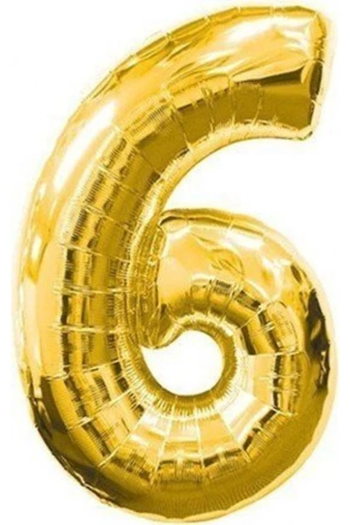 Pazariz Gold Folyo Balon 6 Rakamı ürün görseli 1