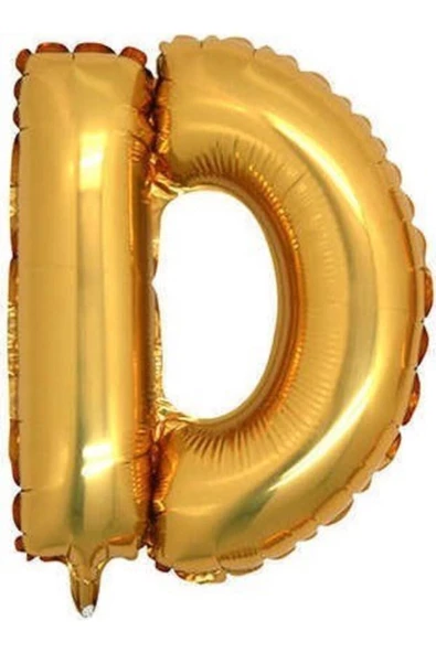 Pazariz Gold Renk Folyo Balon D Harfli Helyum Balon 100 Cm Dev Boy ürün görseli 1
