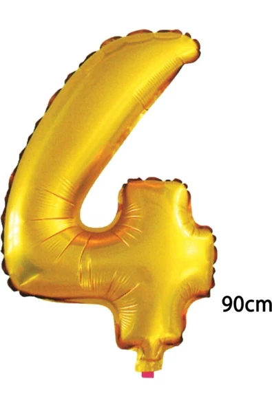 Pazariz 90 Cm 4 Rakamı Folyo Balon Altın ürün görseli 1