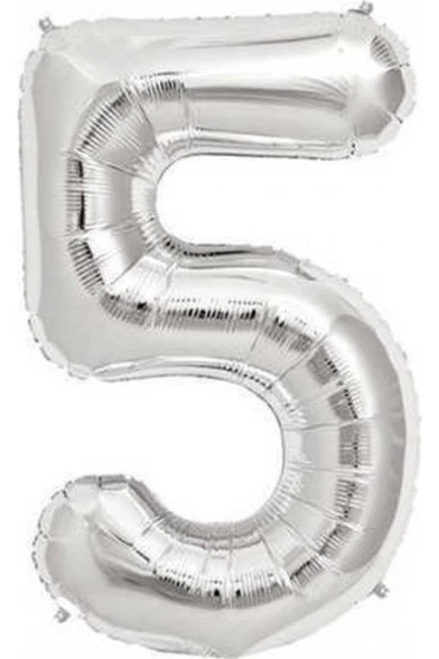 Pazariz Gümüş Folyo Balon Sayılı Helyum Balon 100 Cm Dev Boy 5 ürün görseli 1