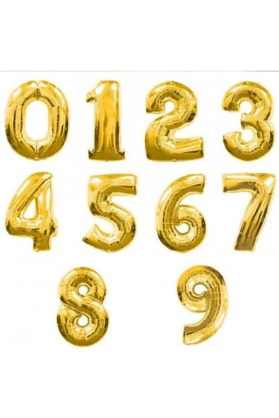 Pazariz 4 Yaş -sayı-rakam Folyo Balon Altın(gold) Renk 100 Cm 40 Inç -dogum Günü -parti-kutlama ürün görseli 1