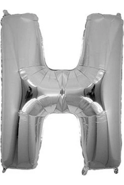 Pazariz H (silver) Harf Folyo Balon - 90 Cm - Gümüş Folyo Harf Balon ürün görseli 1