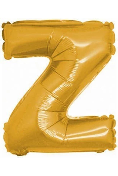 Pazariz Gold Renk Folyo Balon Z Harfli Helyum Balon 100 Cm Dev Boy ürün görseli 1