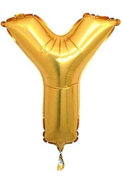 Pazariz 40 Cm Altın Renk Folyo Balon Y Harfi ürün görseli 1