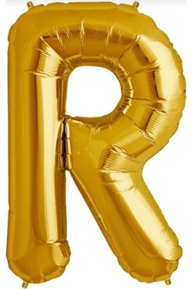 Pazariz R Harf Gold Altın Folyo Balon Harfli Helyum Balon 100 Cm Dev Boy ürün görseli 1
