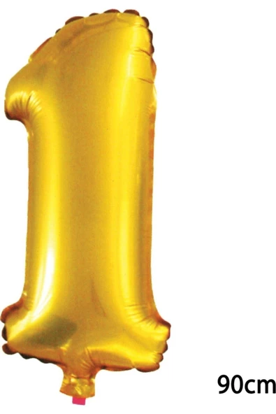 Pazariz 90 Cm 1 Rakamı Folyo Balon Altın ürün görseli 1