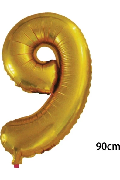 Pazariz 90 Cm 9 Rakamı Folyo Balon Altın ürün görseli 1