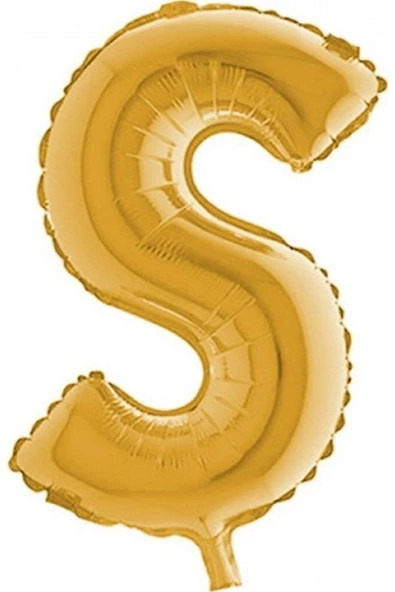 Pazariz S (gold) Harf Folyo Balon - 90 Cm - Altın Folyo Harf Balon ürün görseli 1