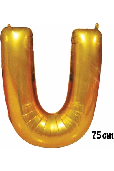 Pazariz 75 Cm U Harfi Folyo Balon Altın ürün görseli 1
