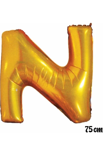 Pazariz 75 Cm N Harfi Folyo Balon Altın ürün görseli 1