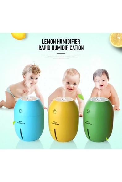 Pazariz Hindistan Cevizi Yağı 180 Ml Limon Şeklinde Mini Oda Hava Nemlendirici Buhar Aromaterapi Difüzör ürün görseli 1
