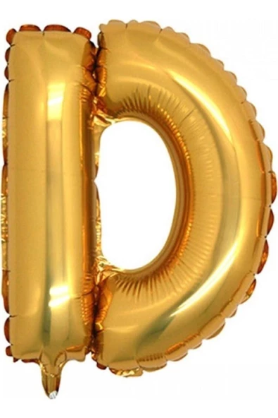 Pazariz D (gold) Harf Folyo Balon - 90 Cm - Altın Folyo Harf Balon ürün görseli 1