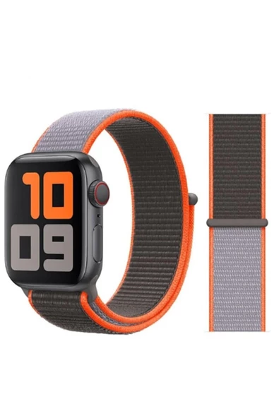 Pazariz Apple Watch Uyumluspor Dokuma Kordon Örgü 1-2-3-4-5-6-se ( 42mm - 44mm ) ürün görseli 1