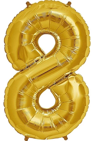 Pazariz Folyo Balon 8 Rakamı Altın 40 Cm ürün görseli 1