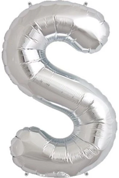 Pazariz Balon Parti S Harf Gümüş Folyo Balon 102 Cm ürün görseli 1