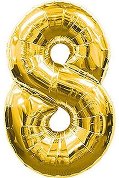 Pazariz Balon 8 Rakam Folyo Balon Gold 40'inch ürün görseli 1