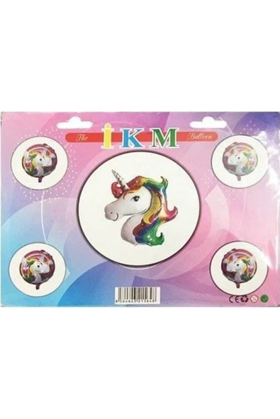 Pazariz Parti Feneri Unicorn Folyo Balon Set 5 Adet ürün görseli 1