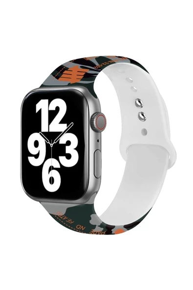 Pazariz Apple Watch Uyumlu1 2 3 4 5 6 Se 42-44-45-49 Mm Çelik Toka Ayarlanair Silikon Kordon Kayış ürün görseli 1