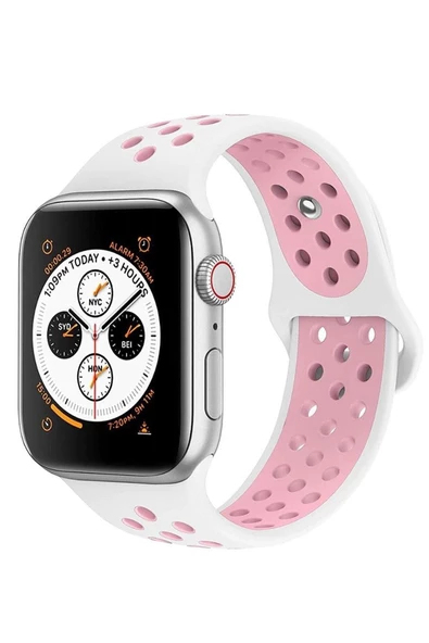 Pazariz Apple Watch Uyumlu Silikon Delikli Kordon Ikayış 1 | 2 | 3 | 4 | 5 - 38 Mm 40 Mm ürün görseli 1