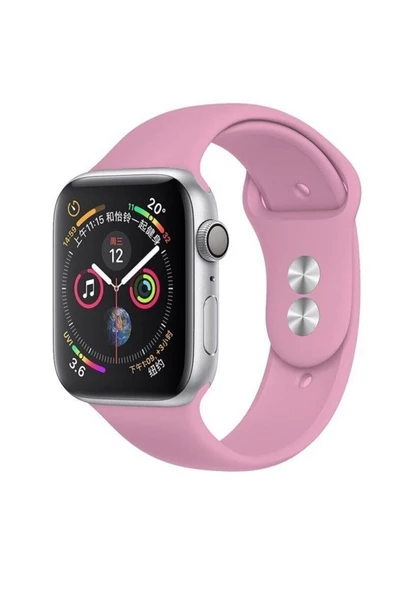 Pazariz Apple Watch Uyumlusilikon Kordon Kayış 7 - 6 - Se - 5 - 4 - 3 - 2 - 1 - 42mm 44mm 45mm ürün görseli 1