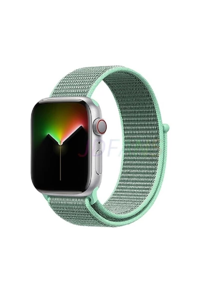 Pazariz Apple Watch Uyumlu38-40-41 Mm 3 4 5 6 7 8 Se Hasır Dokuma Kordon Spor Cırtlı ürün görseli 1