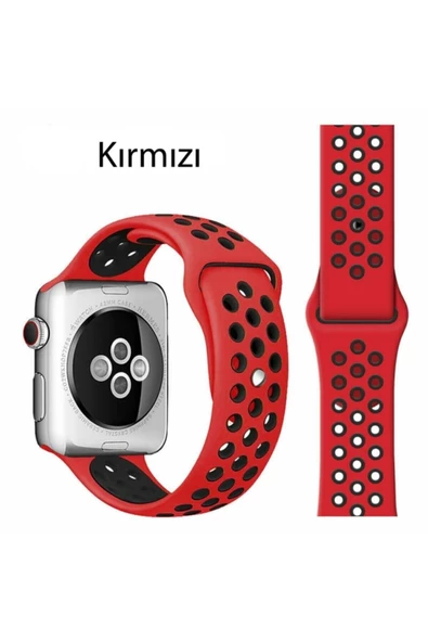 Pazariz Apple Watch Uyumlu1 2 3 4 5 6 7 8 38mm 40mm 41mm Spor Silikon Kordon ürün görseli 1