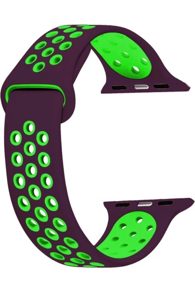 Pazariz Apple Watch Uyumluseries 8 45mm Kordon, Silicone Sport Band Patlıcan Moru ürün görseli 1