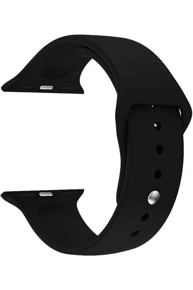 Pazariz Apple Watch Uyumlu8 45mm Kordon Spor Silikon Siyah ürün görseli 1