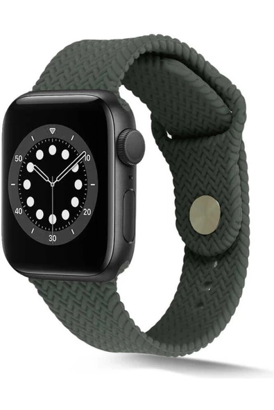Pazariz Apple Watch Uyumlu42mm 44mm 45mm 49mm 1/2/3/4/5/6/se/7/8/ultra Kordon Silikon Örgü Kordon ürün görseli 1