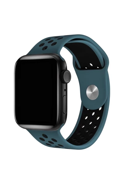Pazariz Apple Watch Uyumlu Silikon Delikli Kordon Kayış 42 44 mm ürün görseli 1